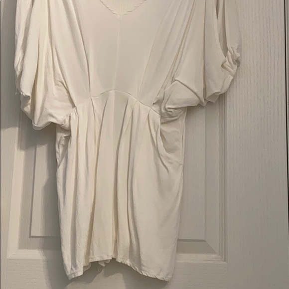 Open Back White romper w/Gold hardware - Picture 2 of 3
